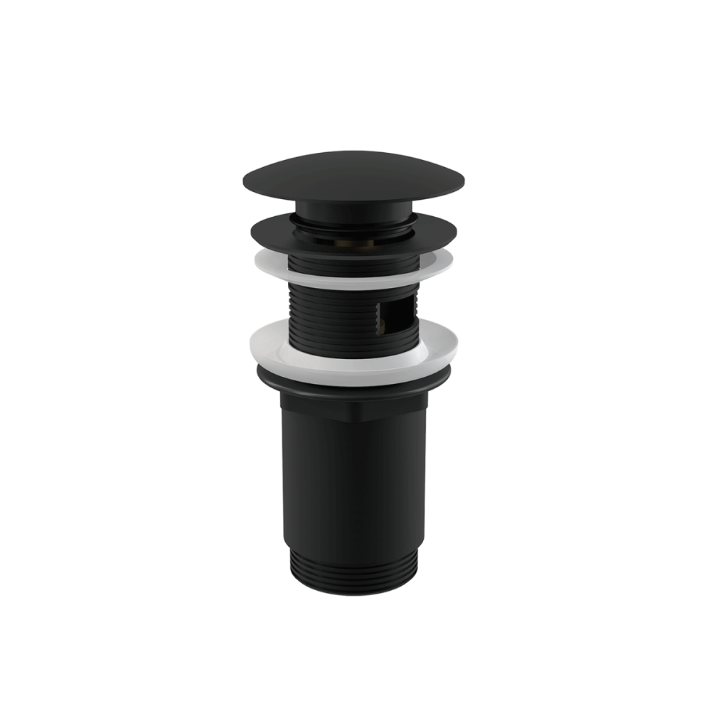 Выпуск с переливом (d=1 1/4) Click/Clack Черный матовый ALCA PLAST