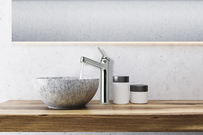 Смеситель для умывальника MINIMA, средний, монолитный, хром, LEMARK