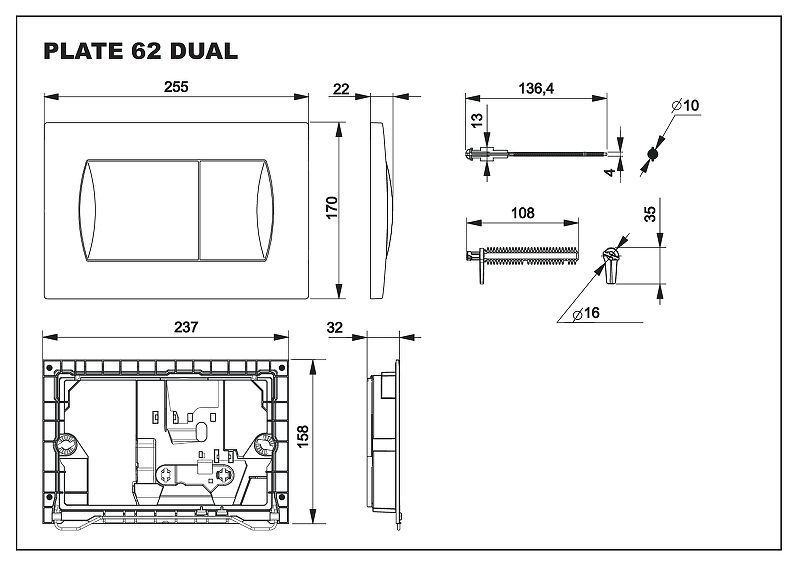 Комплект Roca Mateo подвесной унитаз+инсталляция+кнопка+сид(мл) ROCA
