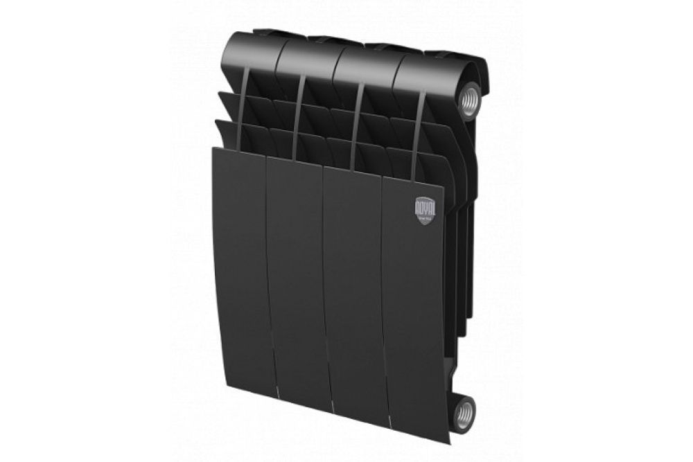 Радиатор биметал. BiLiner Noir Sable 350/87 4 секции (черный) Royal Thermo