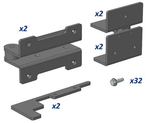 Комплект петель для алюминиевого профиля Wallbox