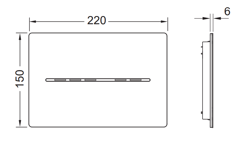 Клавиша TECEsolid, с бесконтактной активацией, 12 В, белый глянцевый, TECE