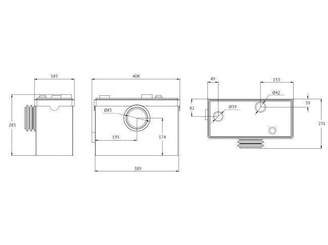 Установка насосная SANIVORT 605 М (10м) с ножом,  UNIPUMP