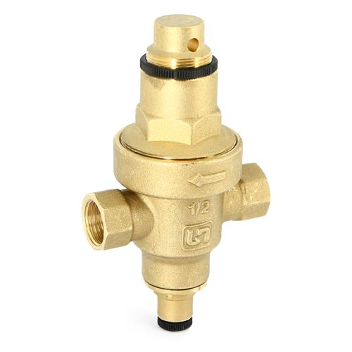 Редуктор давления 1/2" 1-6 бар PN25 с отверстием под манометр 1/4 Uni-fitt