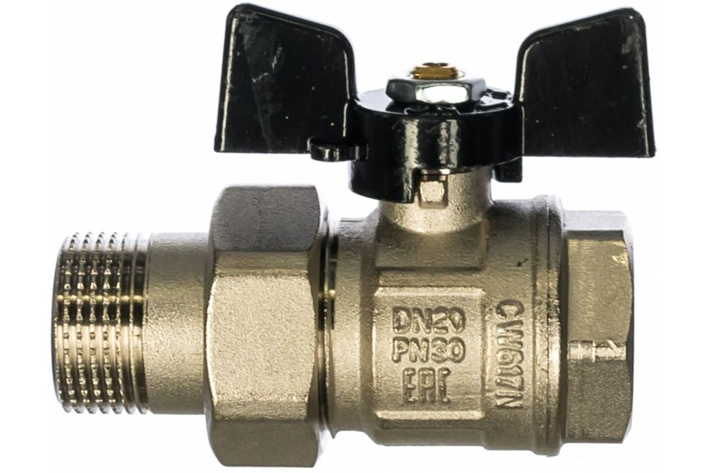 Кран со сгоном НВ  3/4" (бабочка) Bugatti