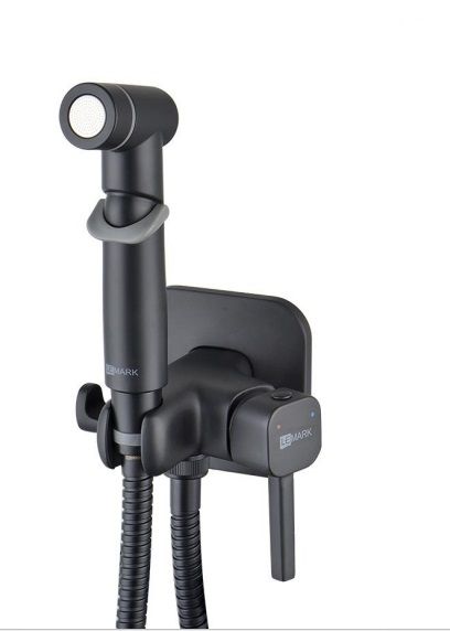 Смеситель с гигиеническим душем SOLO, встраиваемый, черный матовый, LEMARK (LM7165BL)