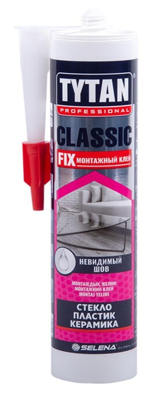 Клей монтажный, 310 мл, прозрачный Tytan Professional Classic Fix