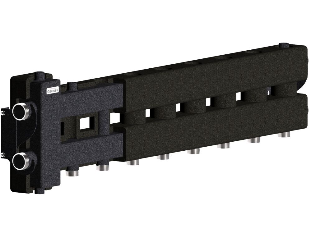 Балансировочный коллектор BM-80-5D.EPP (до 80 кВт, подкл. котла G 1 1/4", 4 контура G 1", б. к.G 1 1/4"