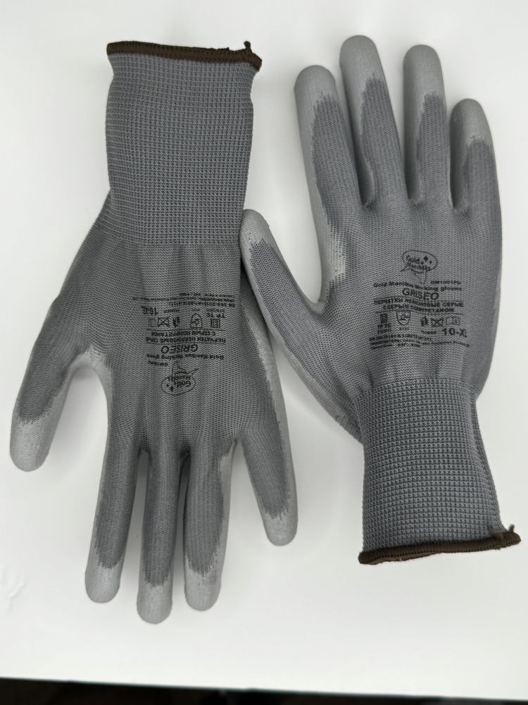 Перчатки нейлоновые серые с полиуритановым покрытием р.10 (XL) GM1001PU-grey-10 Griseo