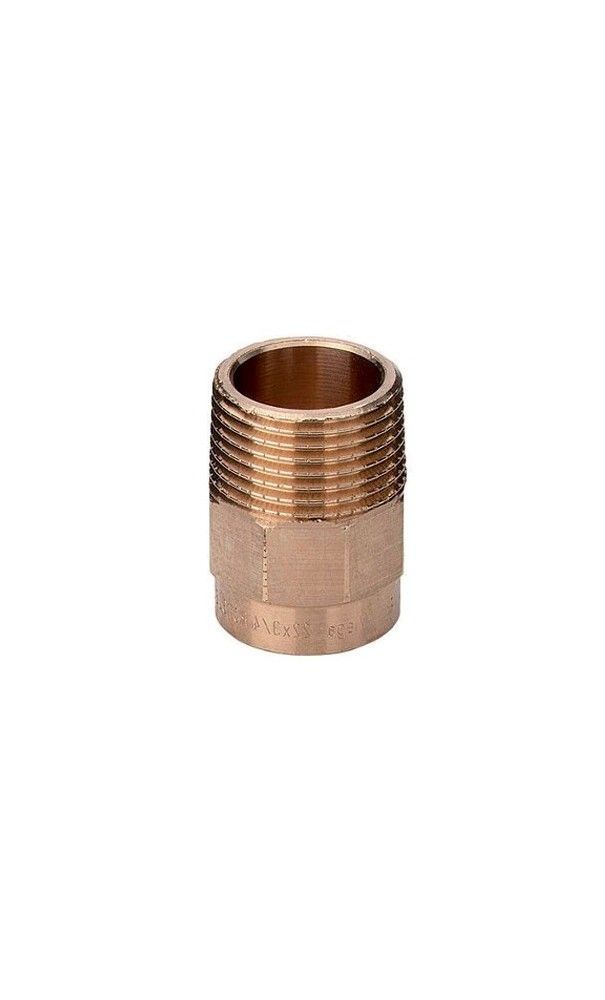 Муфта переходная НР-пайка 15х1/2" медная Sanha