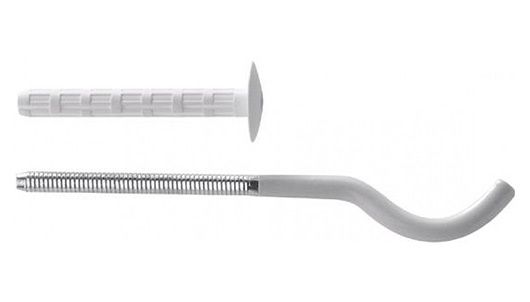 Кронштейн фигурный белый с дюбелем L=170 мм (УП 2шт) Global