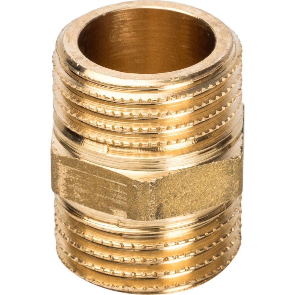 Ниппель НР-НР    1/2х1/2 (латунь) STOUT