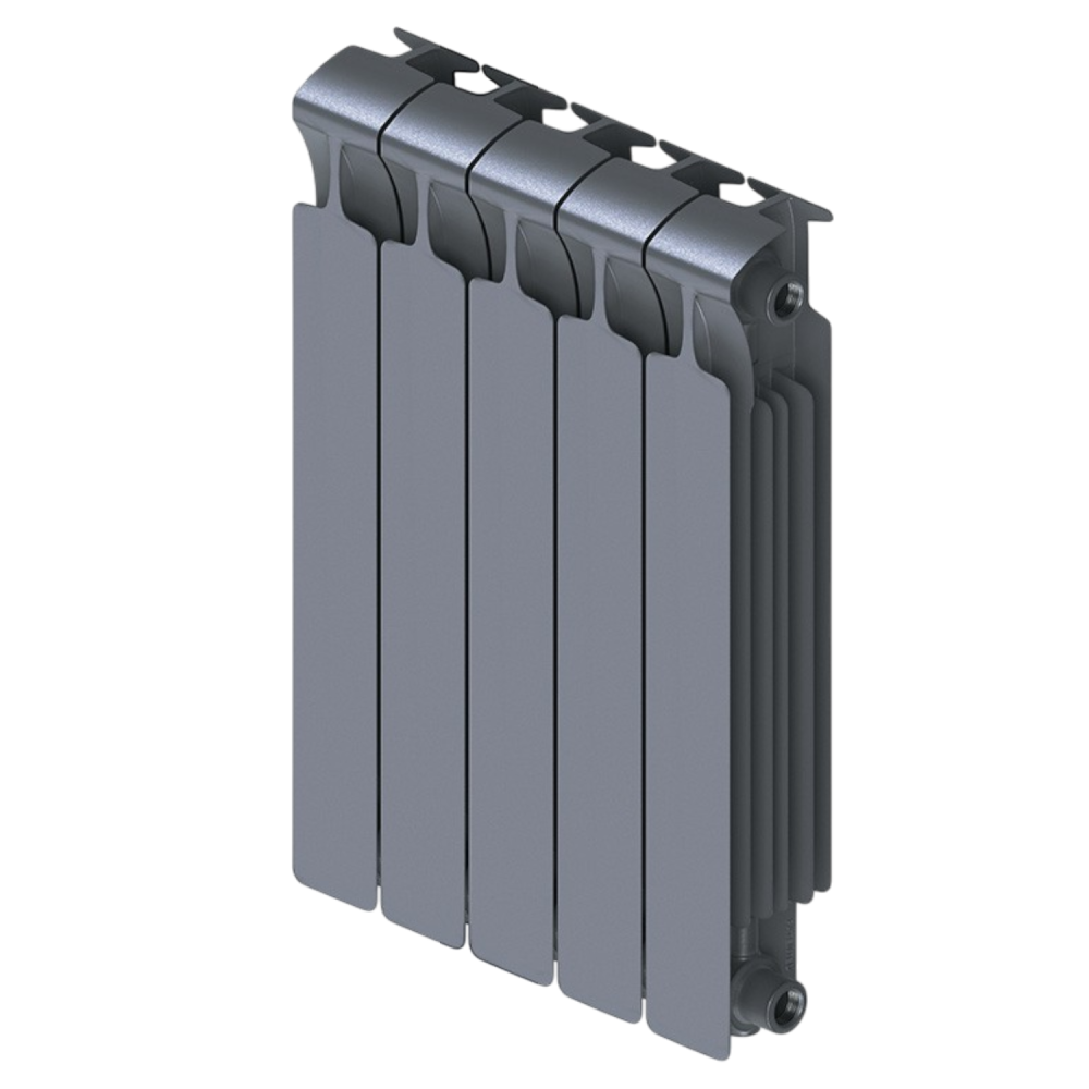 Радиатор биметаллический Monolit 500/100   5 секции G3/4"  боковое подкл. Титан Rifar
