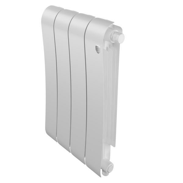 Радиатор биметаллический Infinity Bianco Traffico 500/87  4 секции VR80 (нижнее правое) белый Royal Thermo