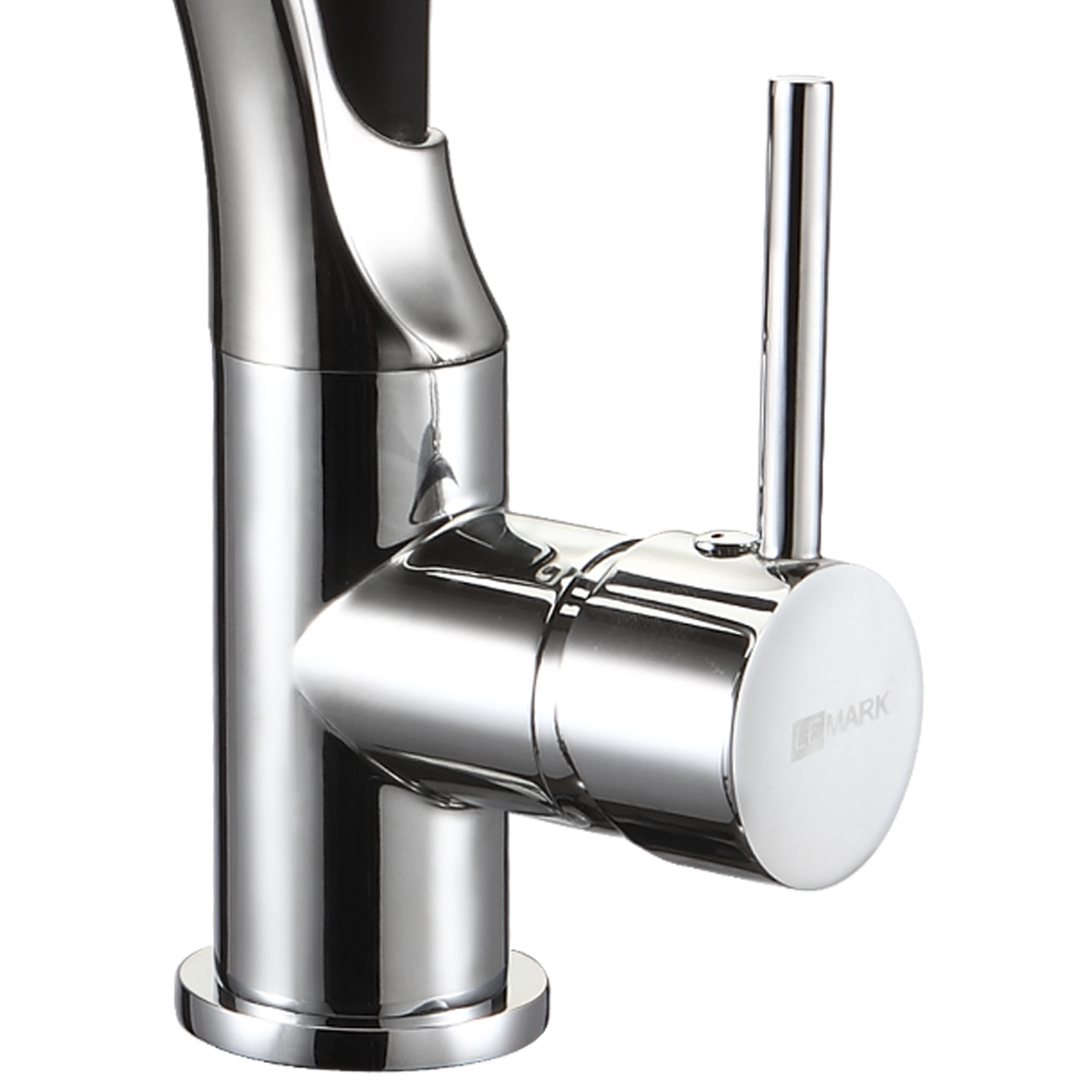 Смеситель для кухни SOUL, с гибким изливом, хром + черный, LEMARK