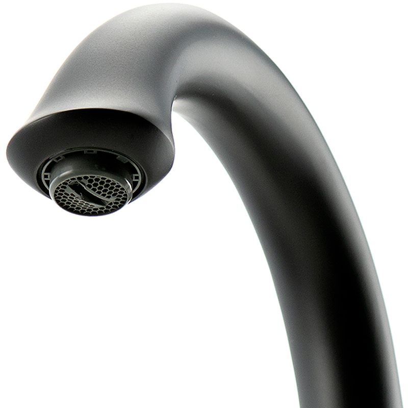 Смеситель для умывальника SWAN, монолитный, черный/золото, LEMARK