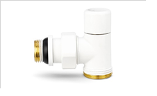 Клапан радиаторный запорный 1/2x3/4 Ek угловой белый Varmega