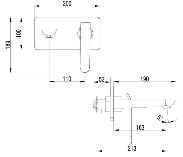 Смеситель для умывальника MELANGE встраиваемый, хром/белый, LEMARK