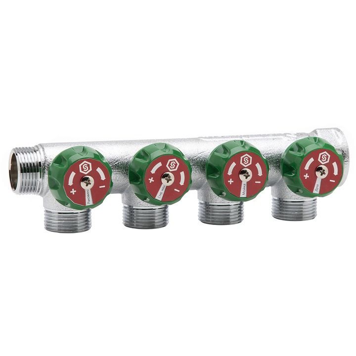 Коллектор регулирующий 1"/3/4 4 вых. EK  STOUT