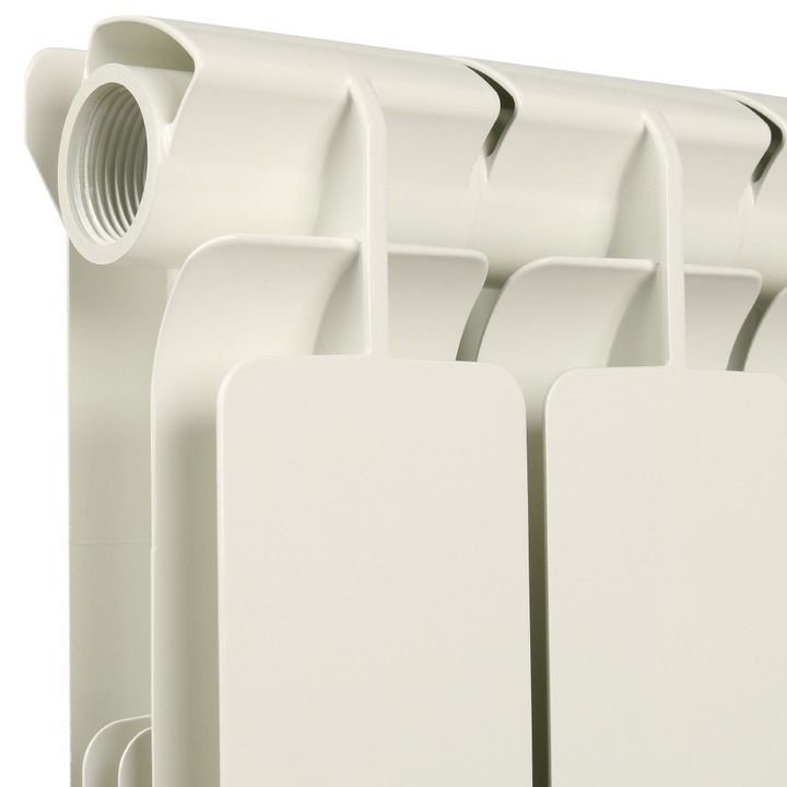 Радиатор алюминиевый STOUT Bravo 500 8 секций белый боковое подключение RAL9010