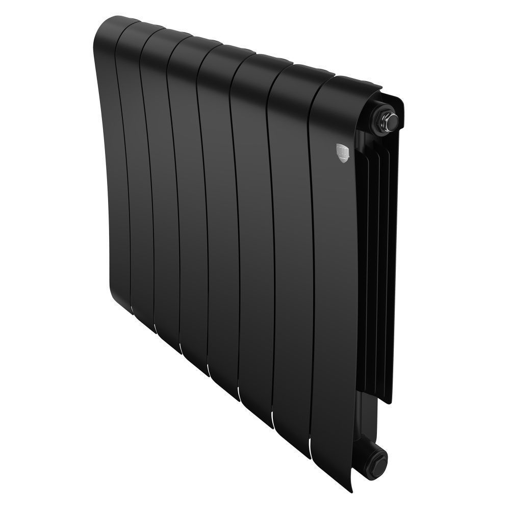 Радиатор биметаллический Infinity Noir Sable 500/87  8 секции (черный) Royal Thermo