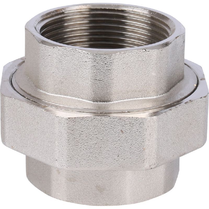 Сгон прямой (американка)  1 1/4" (никель) ВВ STOUT 