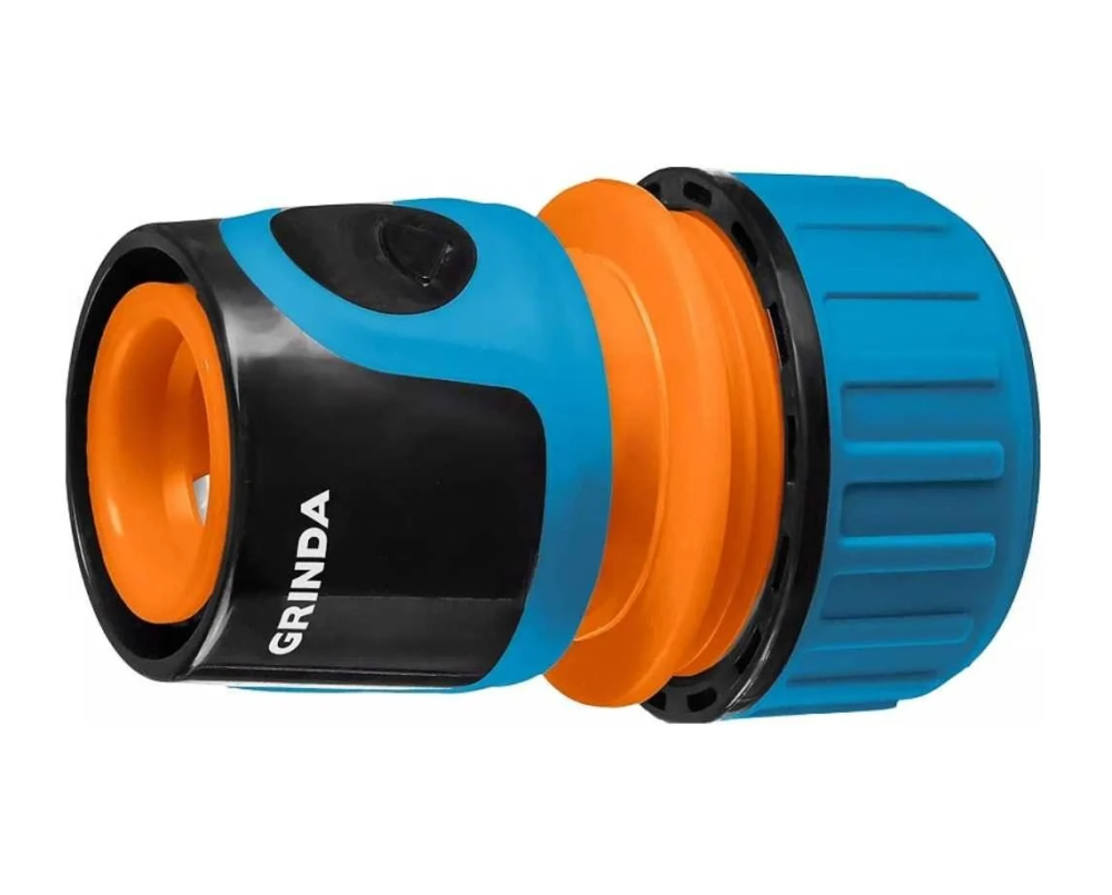 Соединитель быстросънмный GRINDA TC-12, 1/2", пластиковый с покрытием TPR, для шланга, PROLine