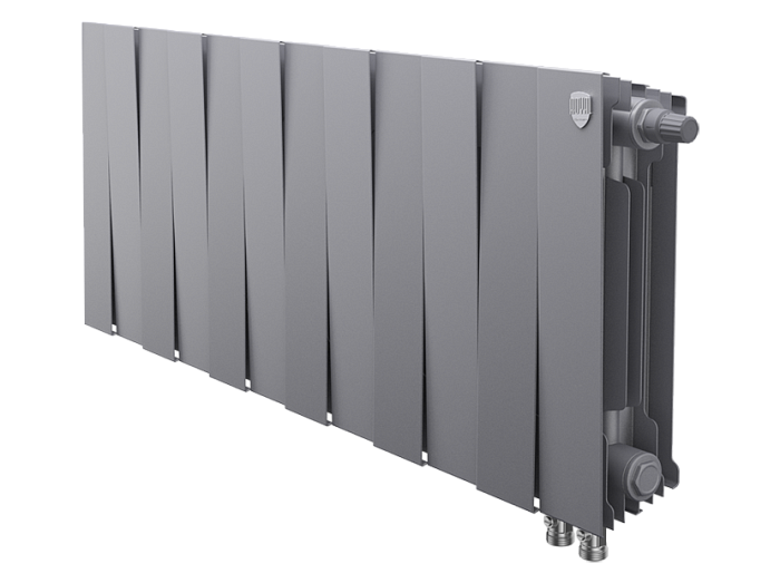 Радиатор биметаллический PianoForte Silver Satin 300/100 12 секций Royal Thermo