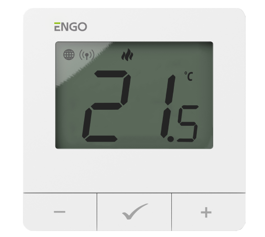 Умный терморегулятор ZigBee/868 МГц, 2хAA, белый. ENGO