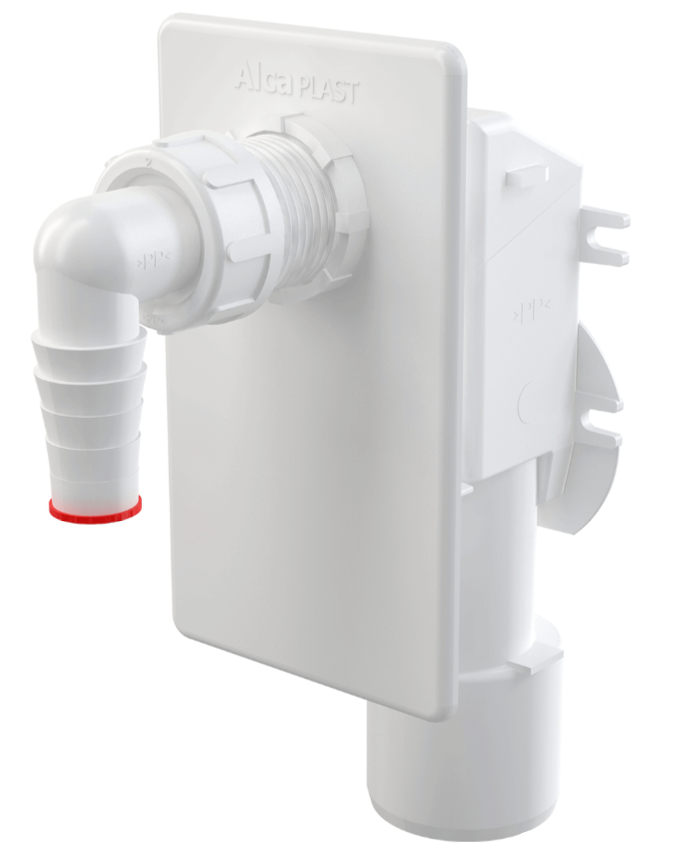 Сифон для стиральной машины, под штукатурку белый Dn 40/50 ALCA PLAST