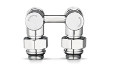 Узел нижнего подключения 1/2x3/4Ek угловой хром Varmega