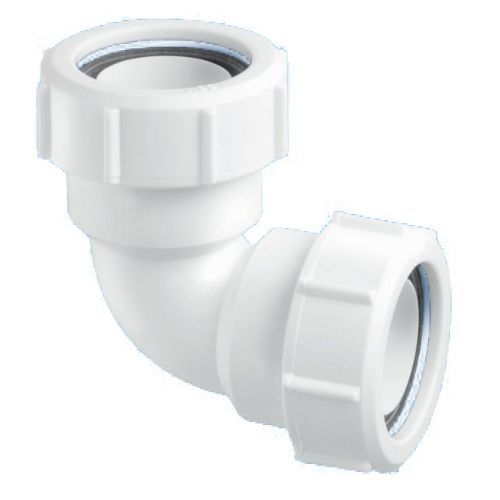 Отвод 90гр Ду40х40, белый McAlpine