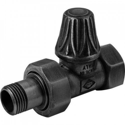 Вентиль латунный Artistic 1/2'F прямой нижний, Антрацит Carlo Poletti 