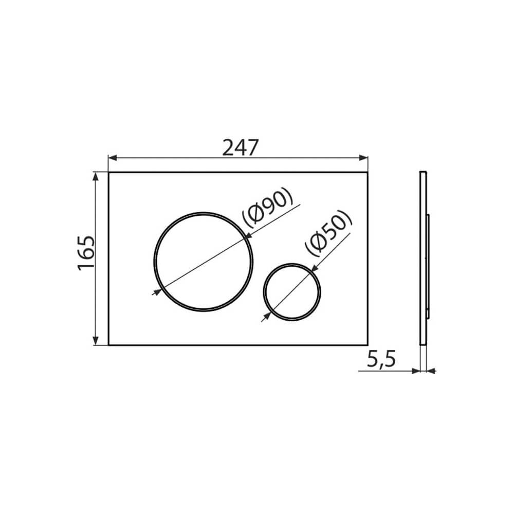 Набор инсталляции для унитаза 4 в 1 c кнопкой M670  белая Alcaplast