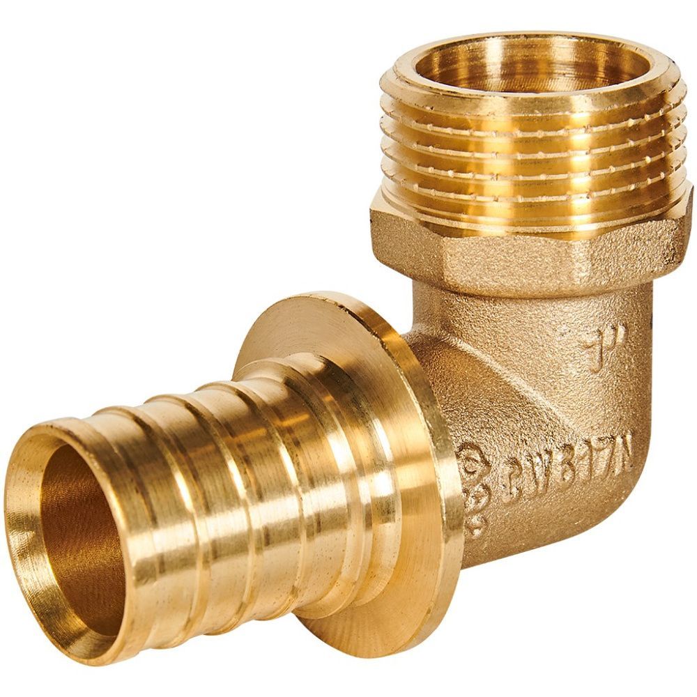 Угол переходной 32-1" НР латунь Rommer