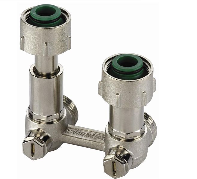 Узел нижнего подключения ET2/50 телескопический угловой, ВР3/4х3/4НР Simplex