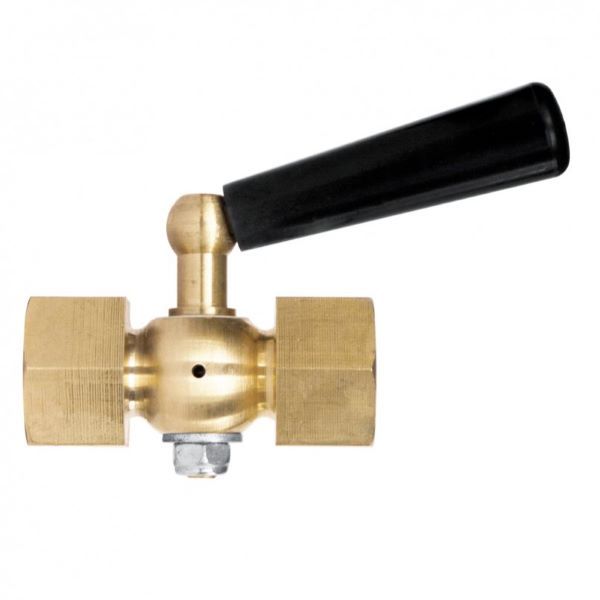 Кран 3-ходовой латунный, с ручкой, для манометра G1/2" ВВ, РОСМА