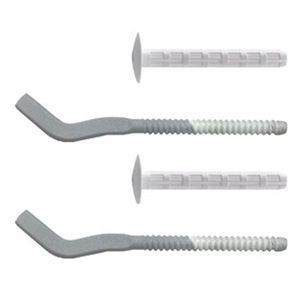 Набор плоских кронштейнов с дюбелями 7x170мм, серый (уп.=2шт.) Royal Thermo