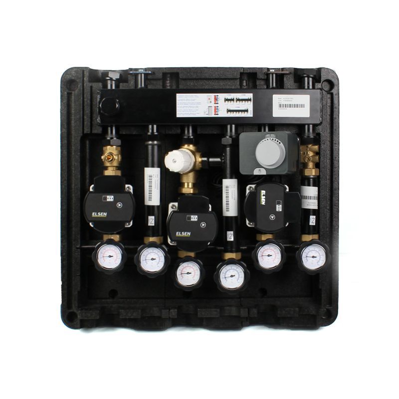 Распределительный коллектор с интегрированным гидравлическим разделителем на 3 контура ELSEN