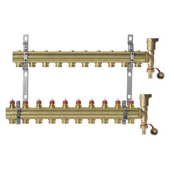 Комплект коллекторов FHF-10 set  вент. вставки латунь 