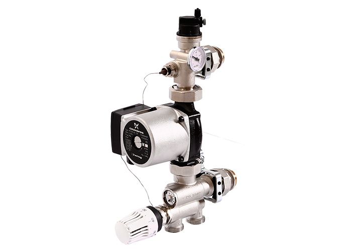 Насосно-смесительная группа SOLOMIX 1" с насосом GRUNDFOS UPSO 25-65 130 Uni-fitt