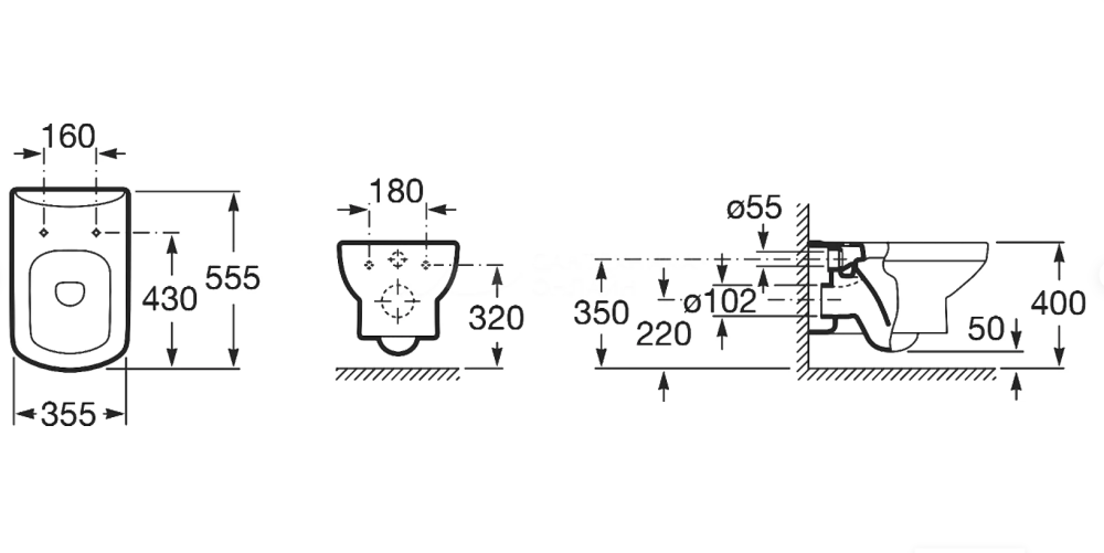 Комплект унитаза подвесного с крышкой Dama Senso ROCA (346517000+ZRU9302820 / ZRU9000041)