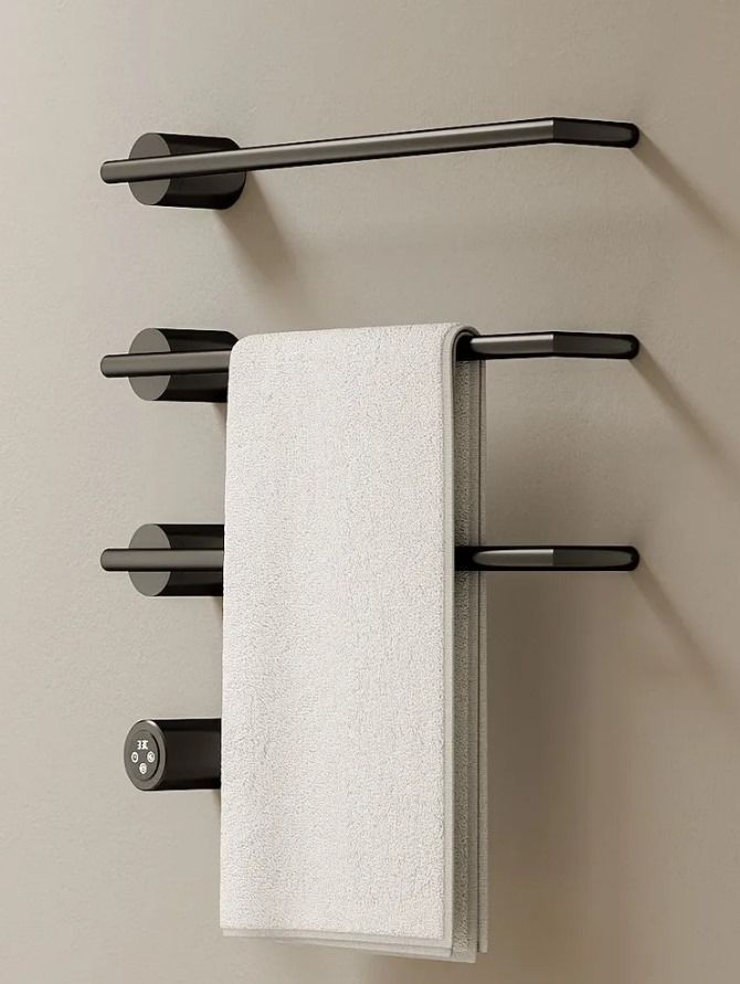 Полотенцесушитель электрический (встраиваемый) 520*506 с терморегулятором, цвет Графит, AQM