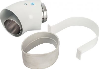 Элемент дымохода 60/100 угол 45° коакс. STOUT