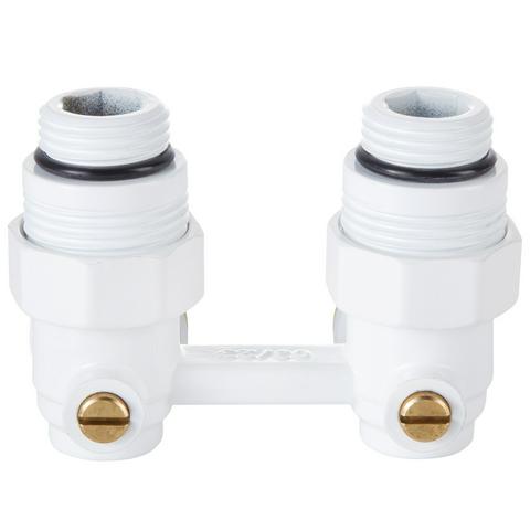 Узел нижнего подключения угловой 1/2"х3/4" EK (белый), Royal Thermo