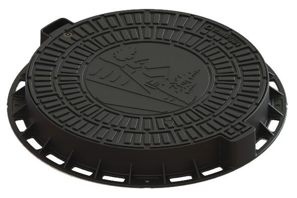 Люк Л-60.80.10-ПП пластиковый черный «Домик» STANDARTPARK