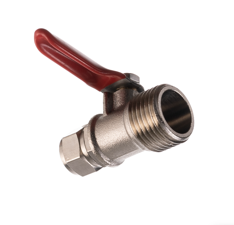 Вентиль для подключени фильтров Гейзер 1/2"НР х трубка 3/8