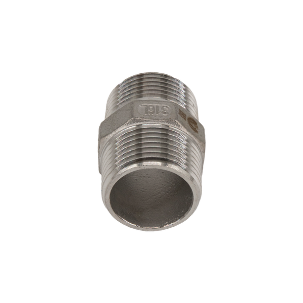 Ниппель НН 1/2" PN16  нерж. сталь AISI316