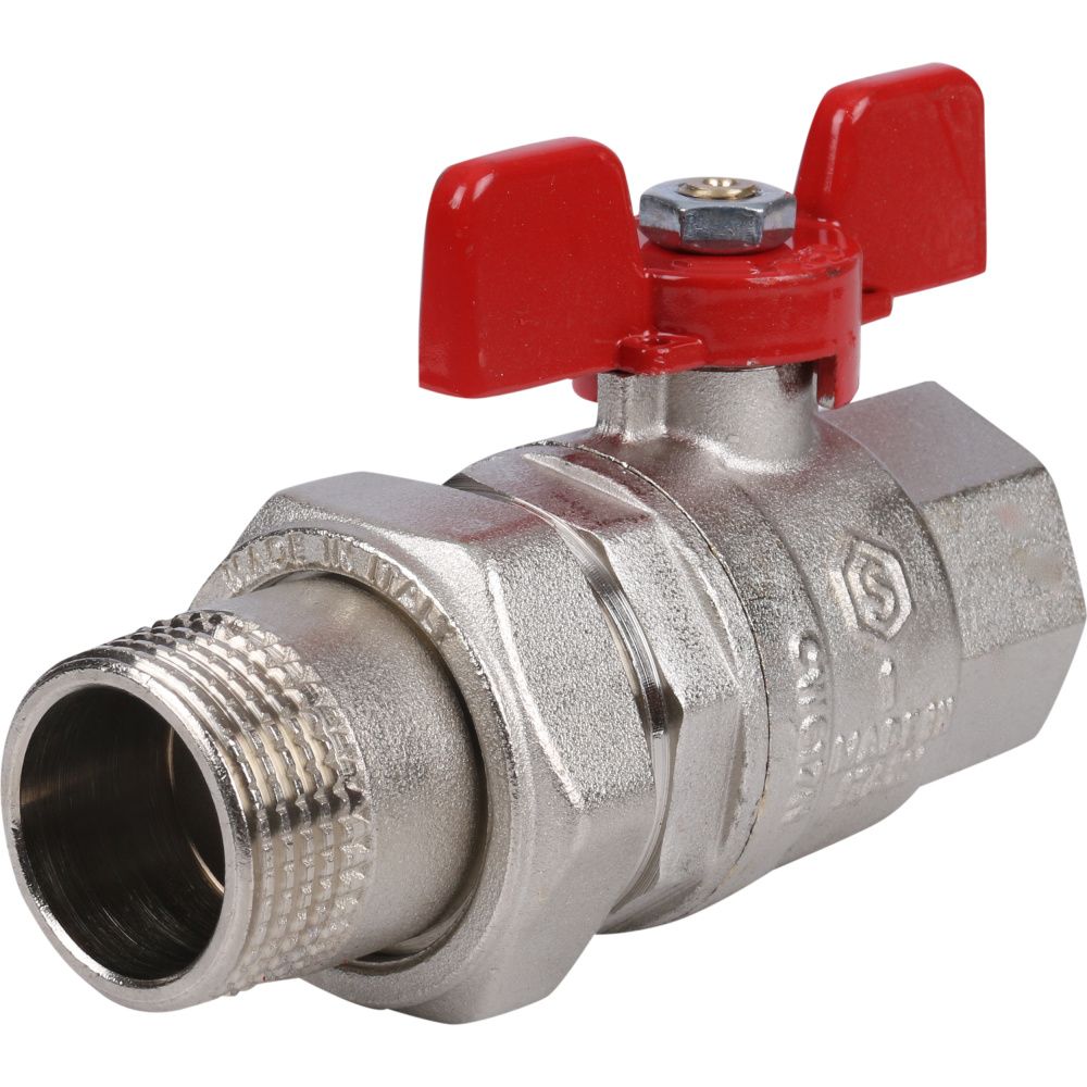 Кран шаровой полнопроходной со сгоном (EPDM) ВН 1" (бабочка) STOUT (гост)