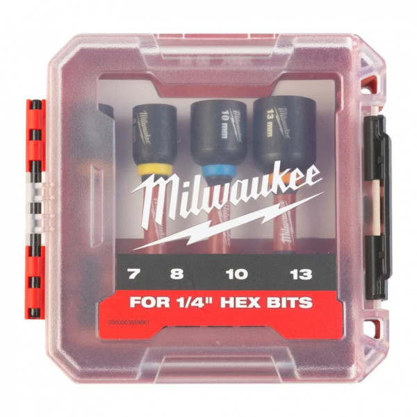 Набор насадок магнитных торцевых SHOCKWAVE 4 шт,Milwaukee